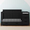 Graco Hadley 5-in-1 Convertible Crib & Changer w/ Storage Wood in Black | Wayfair 04586-70B