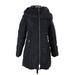 Cole Haan Coat: Mid-Length Black Print Jackets & Outerwear - Women's Size Medium