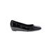 Aerosoles Flats: Slip On Wedge Work Black Print Shoes - Women's Size 9 - Almond Toe