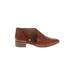 Universal Thread Flats: Slip-on Stacked Heel Casual Brown Solid Shoes - Women's Size 6 1/2 - Almond Toe