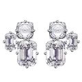 925 Sterling Silver Asscher/Emerald Cut High Carbon Diamond Gemstone 18K Gold Plated Earrings Studs