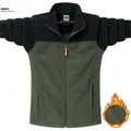 5XL-9XL Plus Size Fleece Jackets Autumn Winter Solid Quality Keep Warm Outdoor Sports Windbreak Men