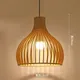 Dining Room Chandelier Nordic Retro Bedroom Wooden Lamp Art Bird Cage Bar Creative Homestay Study