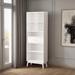 LORENZO 74.8" H x 25.59" W Standard Bookcase Wood in White | 74.8 H x 25.59 W x 12.59 D in | Wayfair 12WAQ38U8GHRQDZ0