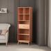 LORENZO 74.8" H x 25.59" W Standard Bookcase Wood in Brown | 74.8 H x 25.59 W x 12.59 D in | Wayfair 10WAQ38XSHCZA82O89U