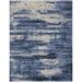 Blue 118 x 94 x 0.25 in Area Rug - Nourison Rectangle Calvin Klein River Flow Abstract Machine Woven Polyethylene Area Rug | Wayfair 099446845641