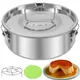 1.5QT Flan Mold Set Stainless Steel Flan Pan Mold Round Cake Baking Flan Maker Cheesecake Pans for