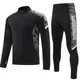 Customizable Men's Long Sleeved Standing Neck Football Training Suit Jersey with Half Zipper