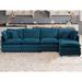 Blue Reclining Sectional - Latitude Run® Harut 5 - Piece Upholstered Sectional Chenille | 33 H x 140 W x 57.4 D in | Wayfair