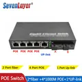 Switch POE 4POE 2 fibra 2F5GE Gigabit Ethernet switch convertitore multimediale Fibra ottica UPlink Porta 10/100/1000M 65W 52V1.25A