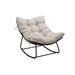 Arlmont & Co. Outdoor Rocking Chair w/ Light Grey Cushions in Black | Wayfair 9D43A8B0FAA84C26863D57F241025F16