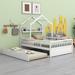 Gracie Oaks Javori Bed in White | 66.9 H x 56.7 W x 79.9 D in | Wayfair 5E080D4613D6444490997FF4B624C9E1