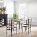 17 Stories 5 Piece Dining Set Dining Table Set Dining Room Set Dining Set Kitchen Table & Chairs Wood/Metal in Black/Brown | Wayfair