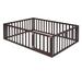 Harriet Bee Twin Size Wood Daybed Frame w/ Fence in Brown | Full | Wayfair E5DACB55961241FFB7F5AA8CBF7FC72A