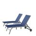 Latitude Run® Patio Chaise Lounge ChairsSet Of 2 w/ 1 Table 40.16 x 23.86 x 60.51 Chaise Lounge Set Aluminum Yes in Gray | Wayfair