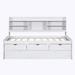 Red Barrel Studio® Autom Daybed w/ Trundle, Wood in White | 47.2 H x 88 W x 77.5 D in | Wayfair 67D655721A3F410589CA622A605702A9