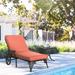 Darby Home Co Aluminum Adjustable Chaise Lounge Chair, Folding 4-Position Patio Recliner, Wheels, Armrests, Side Table, Cushion For Poolside | Wayfair