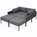 Latitude Run® 6-Piece Modern Patio Furniture Set w/ Removable Thick Cushions in Black | Wayfair A36C9E3FE2484572A82EABCE9D5F258F