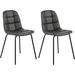 Corrigan Studio® Modern Chairs PU Leather Dining Chairs w/ Legs For Kitchen Living Room (Set Of 2 ) in Gray | Wayfair