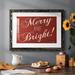 The Holiday Aisle® Red Merry & Bright - Single Picture Frame Print Paper, Solid Wood in Red/White | 14 H x 20 W x 1.5 D in | Wayfair