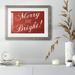 The Holiday Aisle® Red Merry & Bright - Single Picture Frame Print Paper, Solid Wood in Red/White | 14 H x 20 W x 1.5 D in | Wayfair