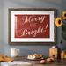 The Holiday Aisle® Red Merry & Bright - Single Picture Frame Print Paper, Solid Wood in Red/White | 28 H x 42 W x 1.5 D in | Wayfair