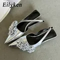 Eilyken Fashion Flower scarpe a punta da donna décolleté con fibbia cinturino da donna sandali con