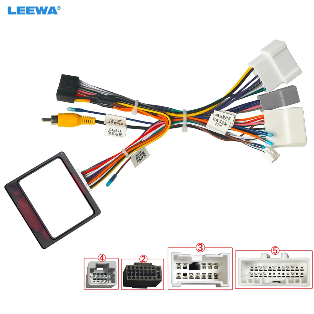 LEEWA Auto Audio DVD Android 16PIN Power Kabel Adapter Mit Canbus Box Für Renault Captur Dacia Power Kabelbaum # CA3323 Image