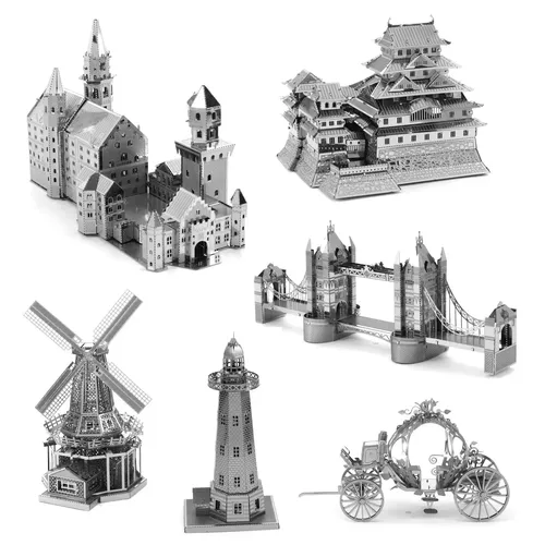 DIY 3d Bau Modell Puzzle Eiffelturm Opernhaus Duth Windmühlen berühmtes Gebäude montieren Puzzle