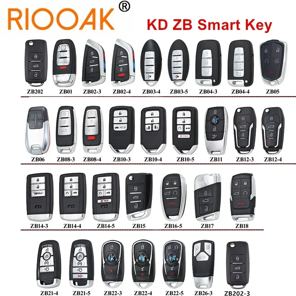 Keydiy kd smart key zb fernbedienungen zb02/03/04/08/09/10/11/12/14/15/17/19/21/22/24/28/33/36/202 Mehrfach für KD-X2 Schlüssel programmierer Image