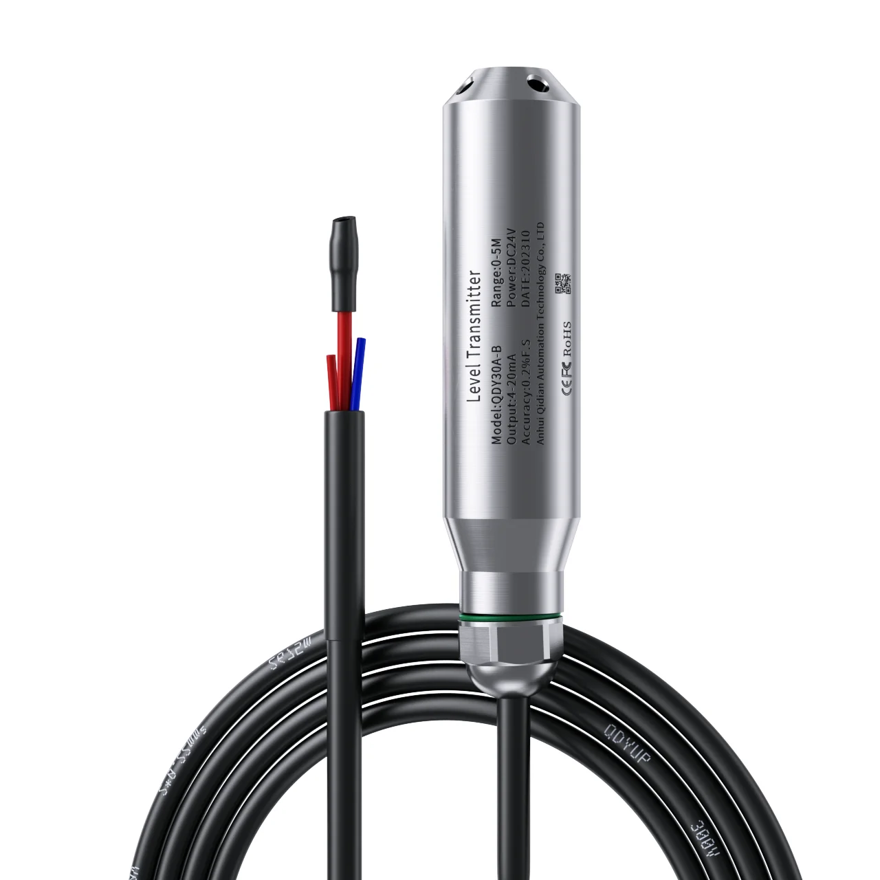 Sensore di livello dell'acqua Sensore di livello del liquido 4-20mA 0-5m 0-10V RS485 Trasduttore di livello del liquido dell'acqua Trasmettitore del sensore del livello dell'acqua
