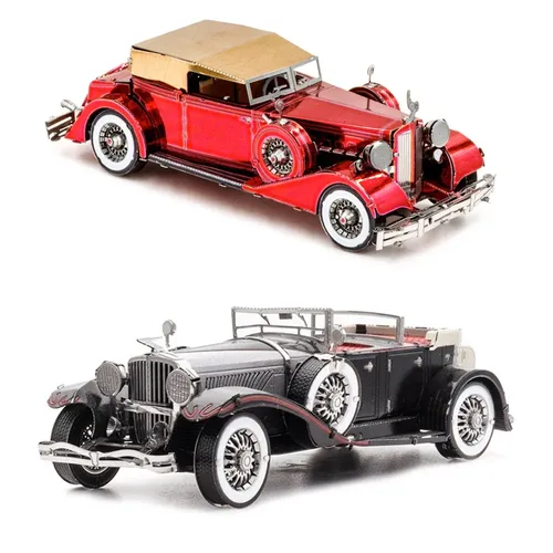 DIY 3d Metall Puzzle klassische Retro Auto Modell Packard zwölf Duesenberg J Oldtimer montieren