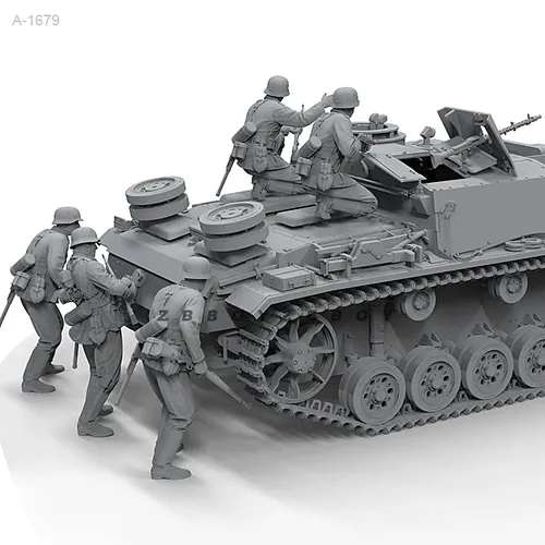 1/35 Harz Soldat Figur Modell Kits DIY Spielzeug farblos und selbst montiert (5 Soldaten ohne