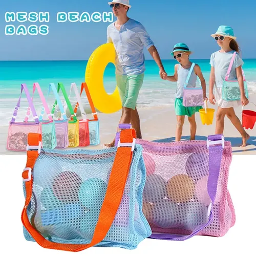 Strand Spielzeug Netz tasche Kinder Muschel Aufbewahrung tasche Strand Spielzeug Muschel tasche Mesh