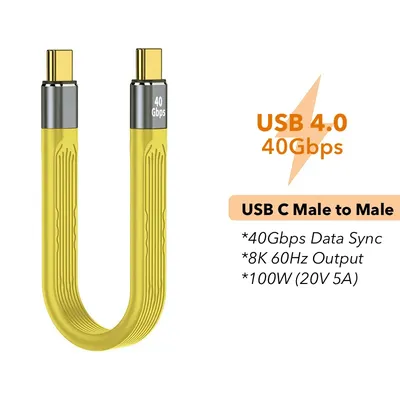 USB 4 Datenkabel 40 Gbit/s USB C auf Typ C Kurzes Kabel 10 Gbit/s PD 100 W 8 K 60 Hz für iPhone 15 Pro Max Thunderbolt 3/4 SSD Power Bank