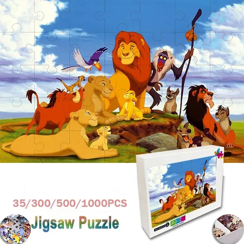 Jigsaw Puzzle 35 300 500 1000 Pieces Anime The Lion King Jigsaw Puzzle Educational Toy for Kids