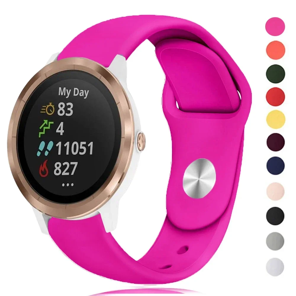 Silikon Venu 2 Strap Für Garmin Vivoactive 3 4 Band Uhr Venu 2 SQ Forerunner 645 Armband Armband Garmin Forerunner 245 Image
