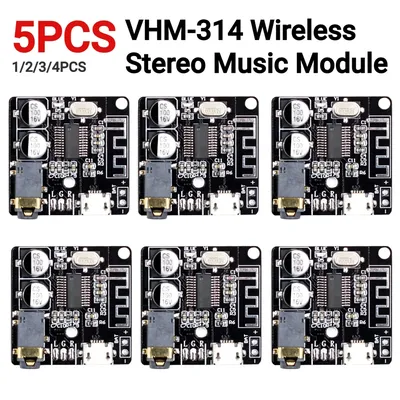 1-5pcs VHM-314 drahtlose stereo musik modul 3,5mm audio aux bluetooth audio empfänger board micro Image