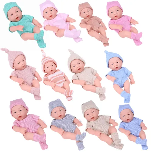 "8 ""Micro Ganzkörper Silikon Baby puppe Mini 20cm lebensechte wieder geborene Puppen puppen für"