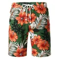 Flower Leaves Graphic Beach Shorts Pants Men 3D Printed y2k Surf Board Shorts Summer Hawaii Swimsuit