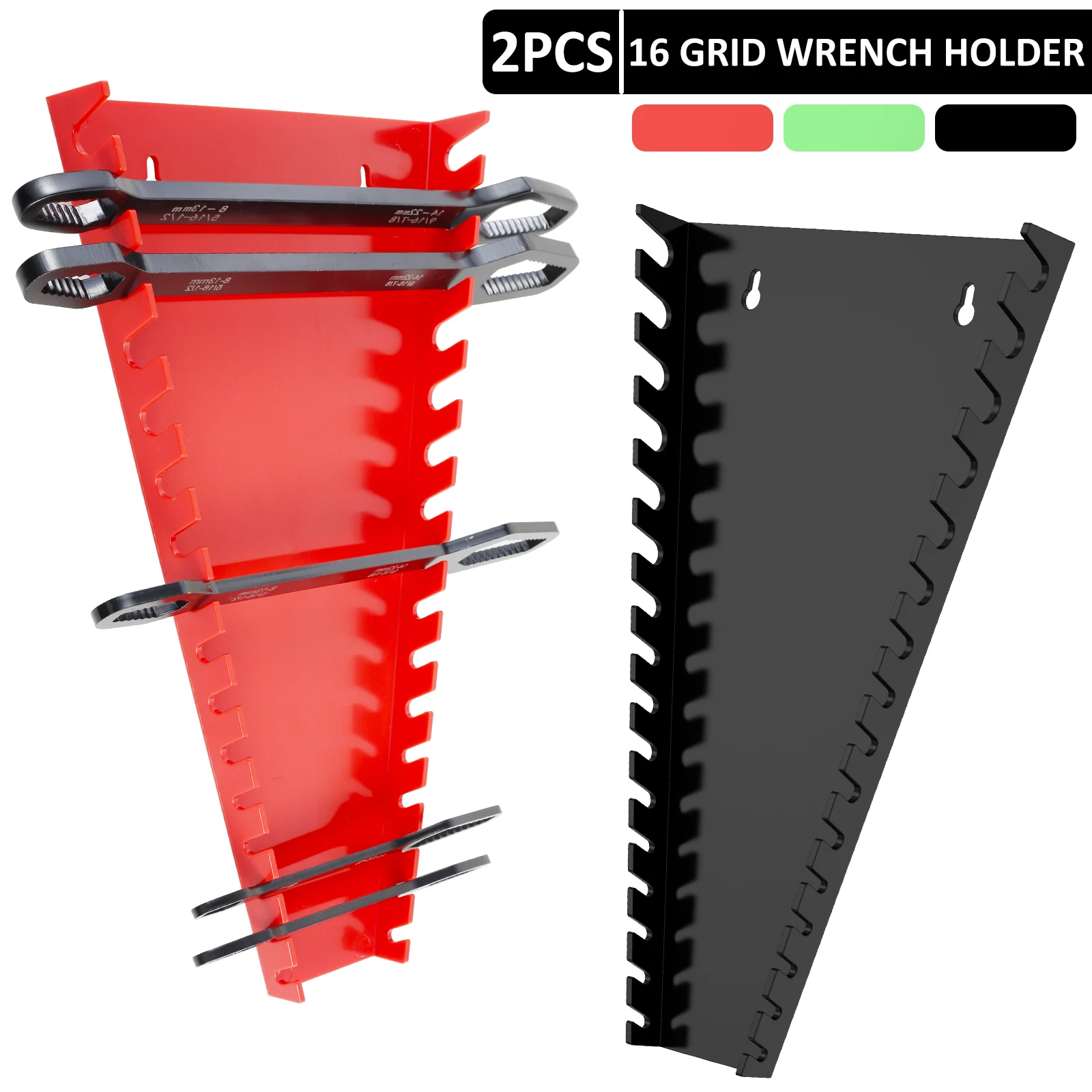 2Pcs Schlüssel Spanner Sorter Halter Organizer Haushalt Werkzeug Wand Montiert Tablett Rack Lagerung Schiene Halterung Garage Schlüssel Veranstalter