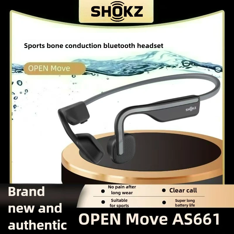 Original SHOKZ OpenMove S661 Knochenleitungskopfhörer IP55 Wasserbeständiges kabelloses Headset Bluetooth 5.1 Sport-Ohrhörer mit offenem Ohr Image