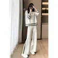 Pantaloni Casual da donna tuta abbigliamento sportivo moda girocollo a maniche lunghe Pullover felpa