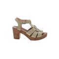 Eric Michael Heels: Tan Solid Shoes - Women's Size 40 - Open Toe