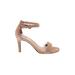 Naturalizer Heels: Tan Print Shoes - Women's Size 10 - Open Toe