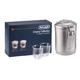 Delonghi DLSC061 Vacuum Coffee Canister (Stainless Steel) & Creamy Collection DLKC301 Double Wall Cappuccino Glasses (Pack of 6) Bundle, Stainless Steel