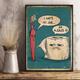 1pc Vintage Bathroom Poster Set - Includes Toilet Sign, Teeth Brush And Napkin Posters - Perfect For Bedroom, Living Room, And Home Decor - Canvas Wall Art - Frameless