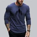 gardien du dragon x lu T-shirt manches longues en coton pour homme, streetwear, créature mythique, dragon doré, style foncé