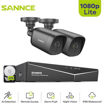 Annke - sannce Überwachungskamera Set 8CH 1080N dvr Fernzugriff 2×TVI 1080P Bullet Kamera ir Image