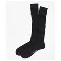 Brooks Brothers Men's Merino Wool Ribbed Over-the-Calf Socks | Navy | Size Regular